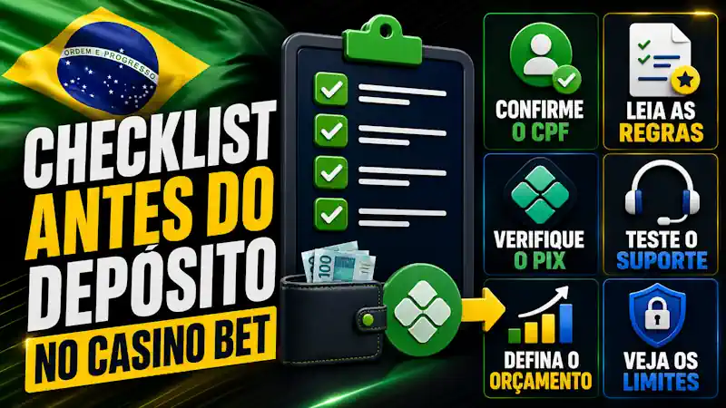 Checklist antes do depósito no casino bet
