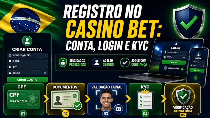 Registro no casino bet: conta, casino bet login e KYC